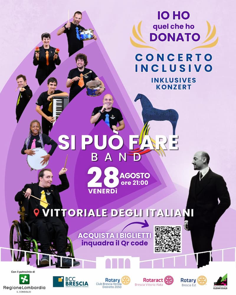 Locandina Concerto Inclusivo Si Può Fare Band — "Io ho quel che ho donato"