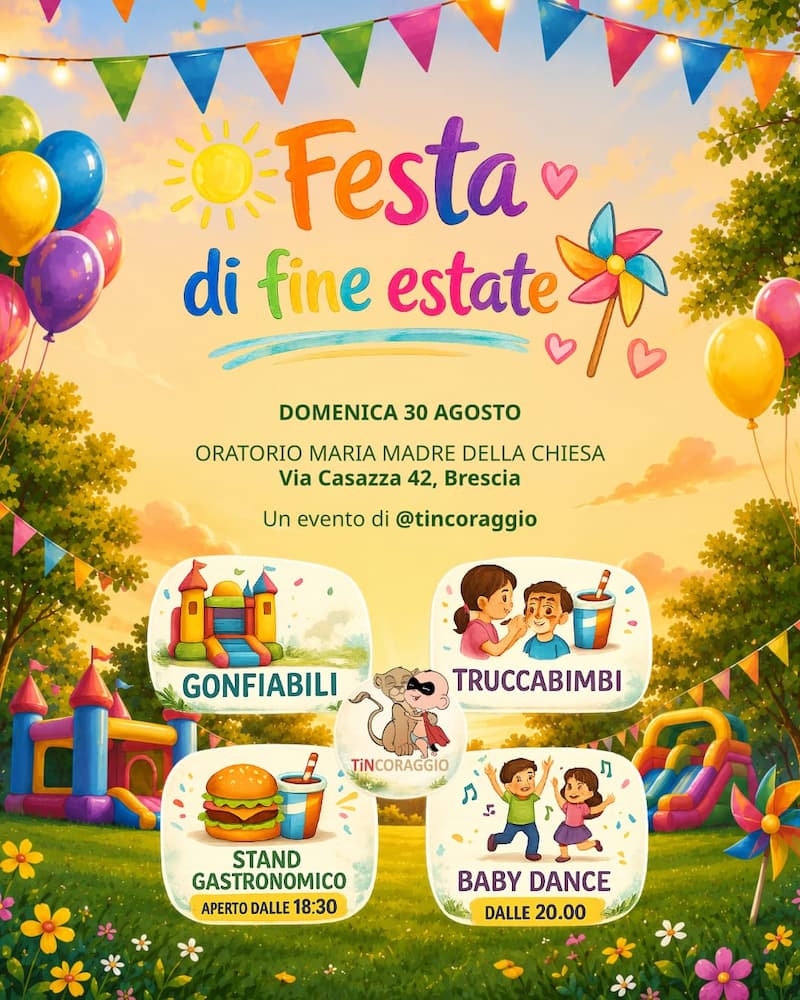 Locandina Festa di Fine Estate — TINCoraggio